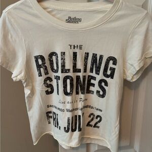 Free People Cream Rolling Stones Tee